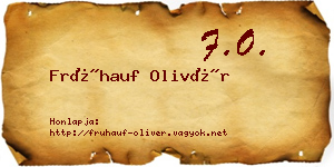 Frühauf Olivér névjegykártya